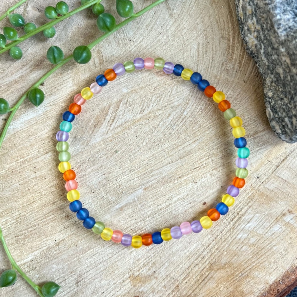 Multicolor Round Bead Jewelry | Elastic Stretch Fit String